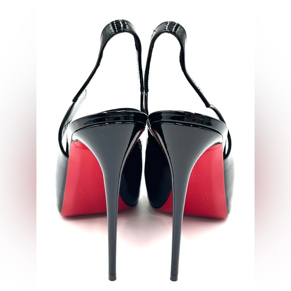 Christian Louboutin Hot Chic 120 Patent Leather Slingback Pumps - Picture 7 of 11